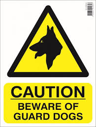 "Caution Beware Of Dog" Sign [010HAR03415]