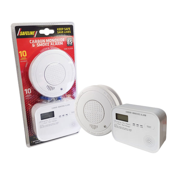 Smoke Alarm & Carbon Monoxide Alarm 2PC Pack Battery Incl [083EL2228]