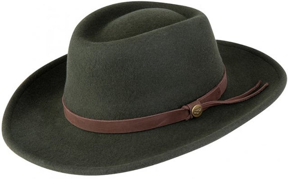 Perth Crushable Felt Hat Green [191BOSTOL]