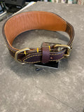 Greyhound Collar Brown Sewn Brass Buckle[112greycoll]