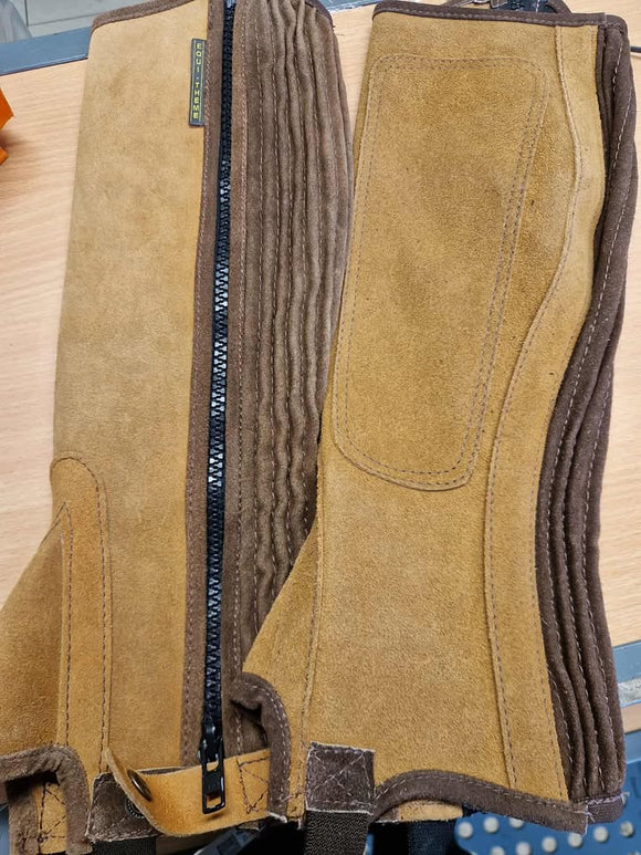 Equitheme Brown Suede Chaps