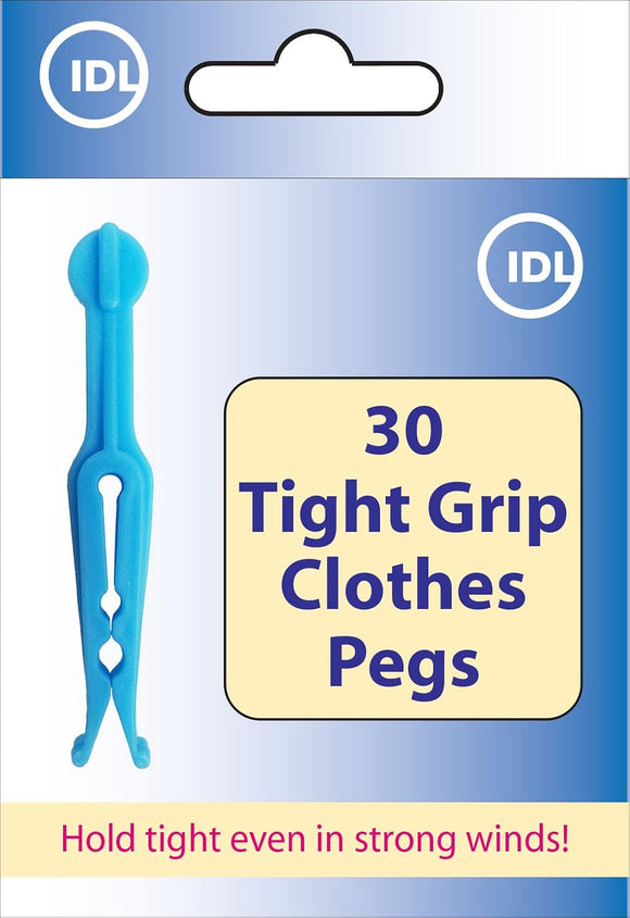 IDL Tight Grip Plastic Clothes Pegs (30 PACK) [041cp04]