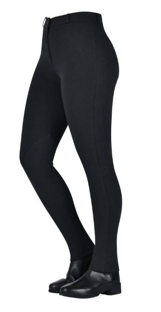 Saxon Warm Up Zip Front Jodhpurs Black [017116168012]