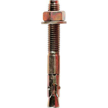 M10 Through Bolt Zinc & Yellow Passivated (10 PACK)