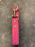 Pink snake skin effect dog leash [11812322]