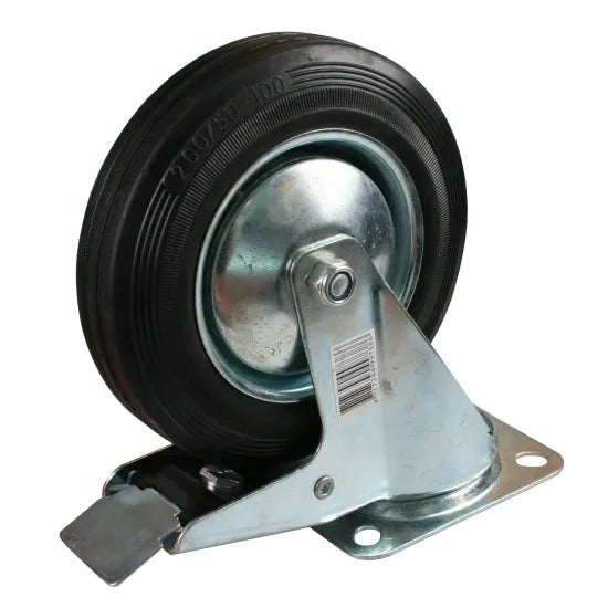 Swivel Castor with Brake 200mm - Max 205kg Capacity [225BX004773]