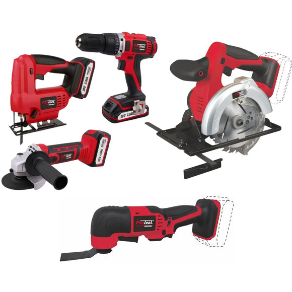ProTool 5 Piece Cordless Bundle Set [225pttd189]