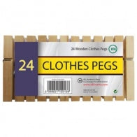 Idl Wooden Clothes Pegs (24 PACK) [041cp03]