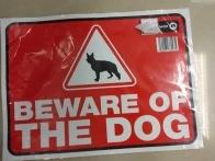 Warning Sign Beware Of Dog [231CSWSBD]