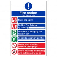 "Fire Action" Sign [226FIRACTS]