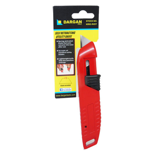 Auto Rectractable Safety Knife [002KR037DTR]