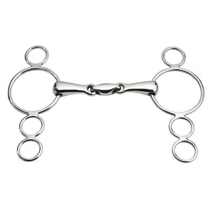 Satin 4 Ring Continental Gag Double Jointed 125 [037600721125]