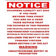 "Unauthorised Entry Prohibited (Premises)" Sign [222A025D]